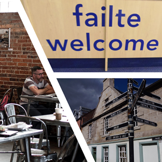 Montage of meeting places and Gaelic signage Montage of meeting places and Gaelic signage