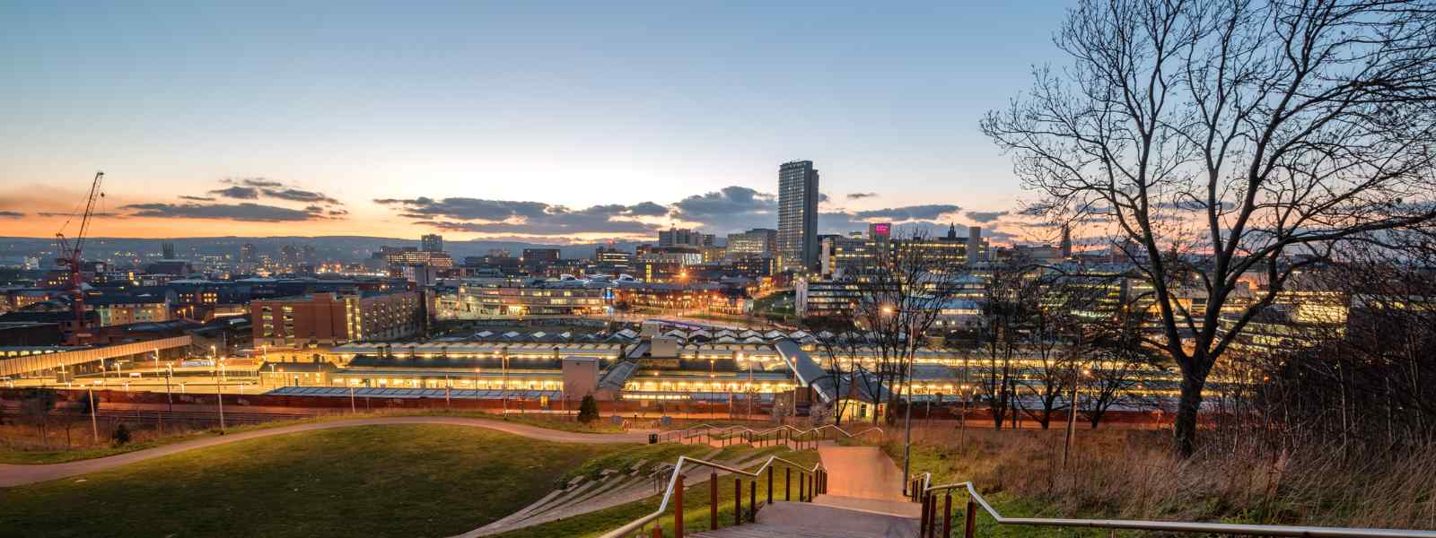 City of Sheffield skyline at dusk City of Sheffield skyline at dusk