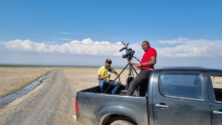 At the Ol Pejeta Conservancy near Mount Kenya