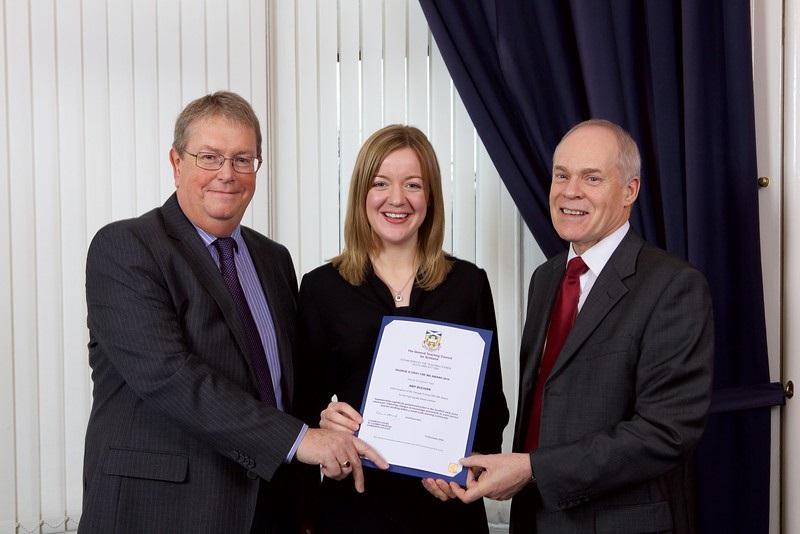 Left to right Derek Thompson, GTCS Council Convener, Amy Buchan, Ken Muir, GTCS Chief Executive and Registrar 800x534