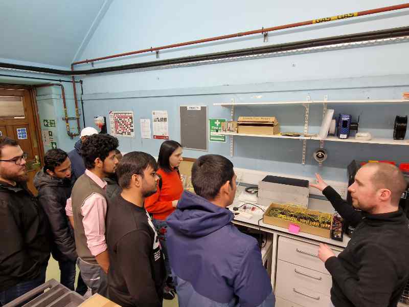 Synpatec’s CEO, Dr Philip Orr, speaking to Electronic & Electrical Engineering students