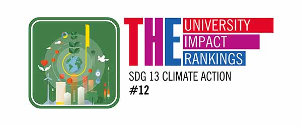 Times Higher Education logo - #12 in the world for climate action Times Higher Education logo - #12 in the world for climate action