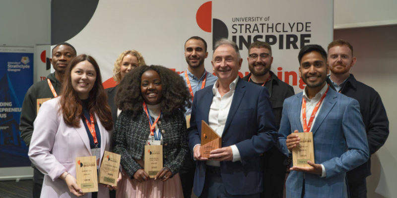Award winners posing with awards